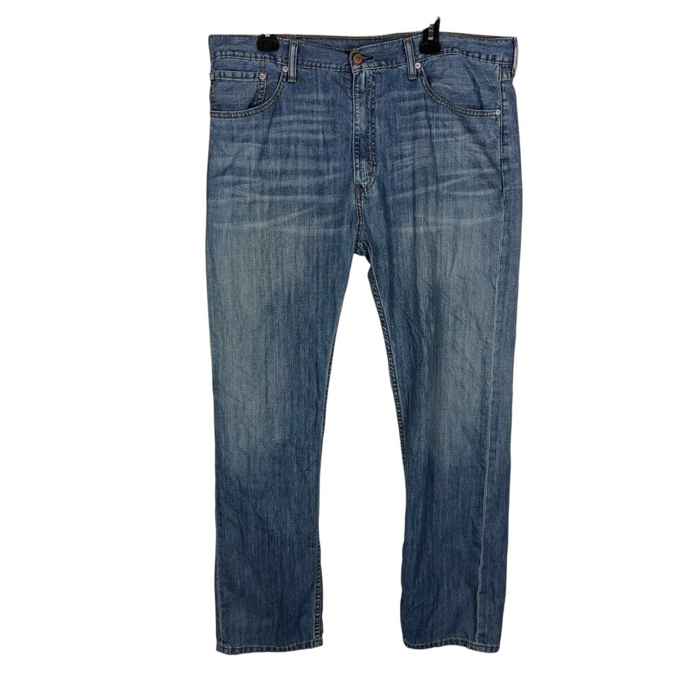 Levi's 505 Jeans Mens 38x32 Blue Denim Cotton Regular Fit Straight Leg Zip‎ Fly